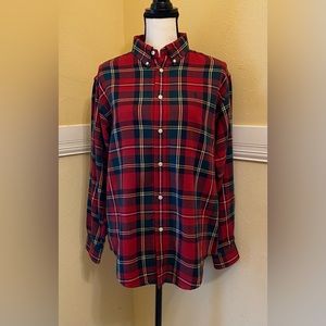Ralph Lauren Men/ Youth Plaid Button Down Shirt; XL (Youth); EUC.